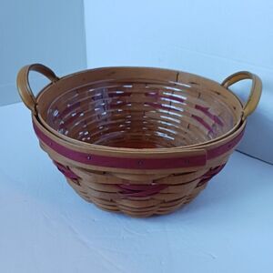 Longaberger Vintage 1999 Christmas Collection Popcorn Basket